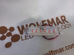 9CM  Parmak led 12V Kırmızı  Reçineli