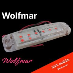 9CM  Parmak led 12V Kırmızı  Reçineli